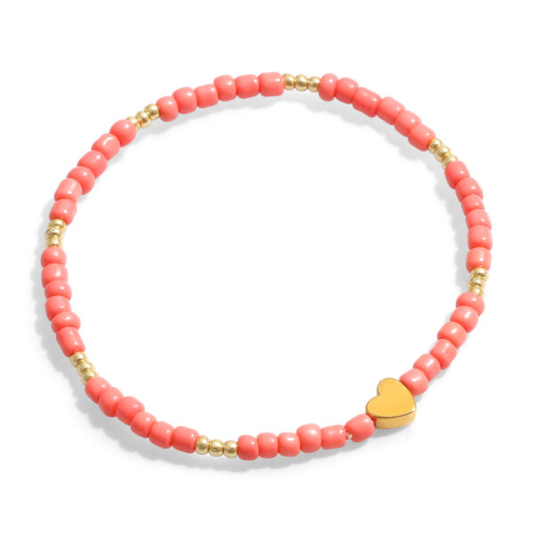 Pulseira com contas em coral